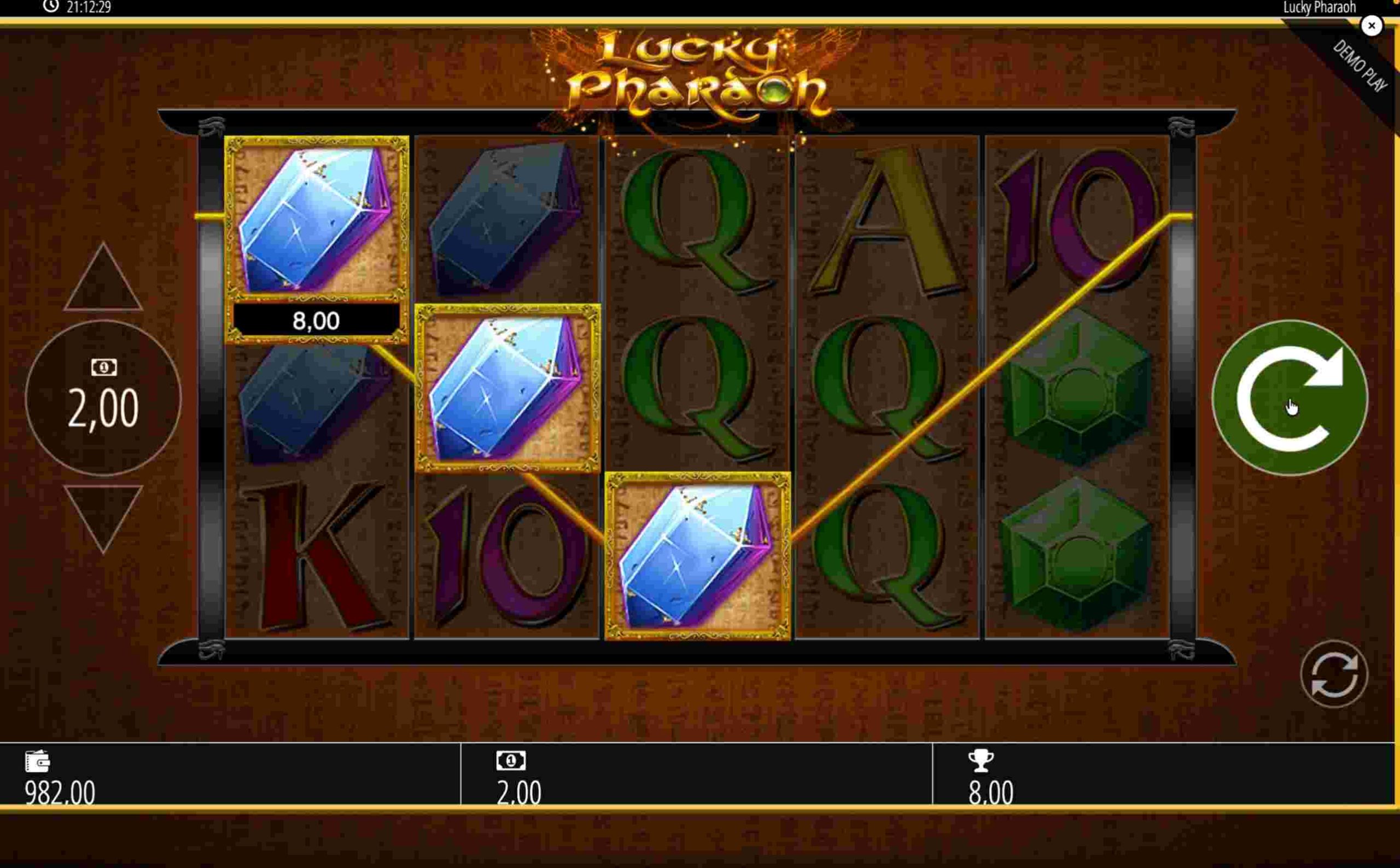 Lucky Pharaoh – Gewinn 8 € durch drei Blue Gems, Start der Power Spins Lucky Pharaoh – Gewinn 8 € durch drei Blue Gems, Start der Power Spins
