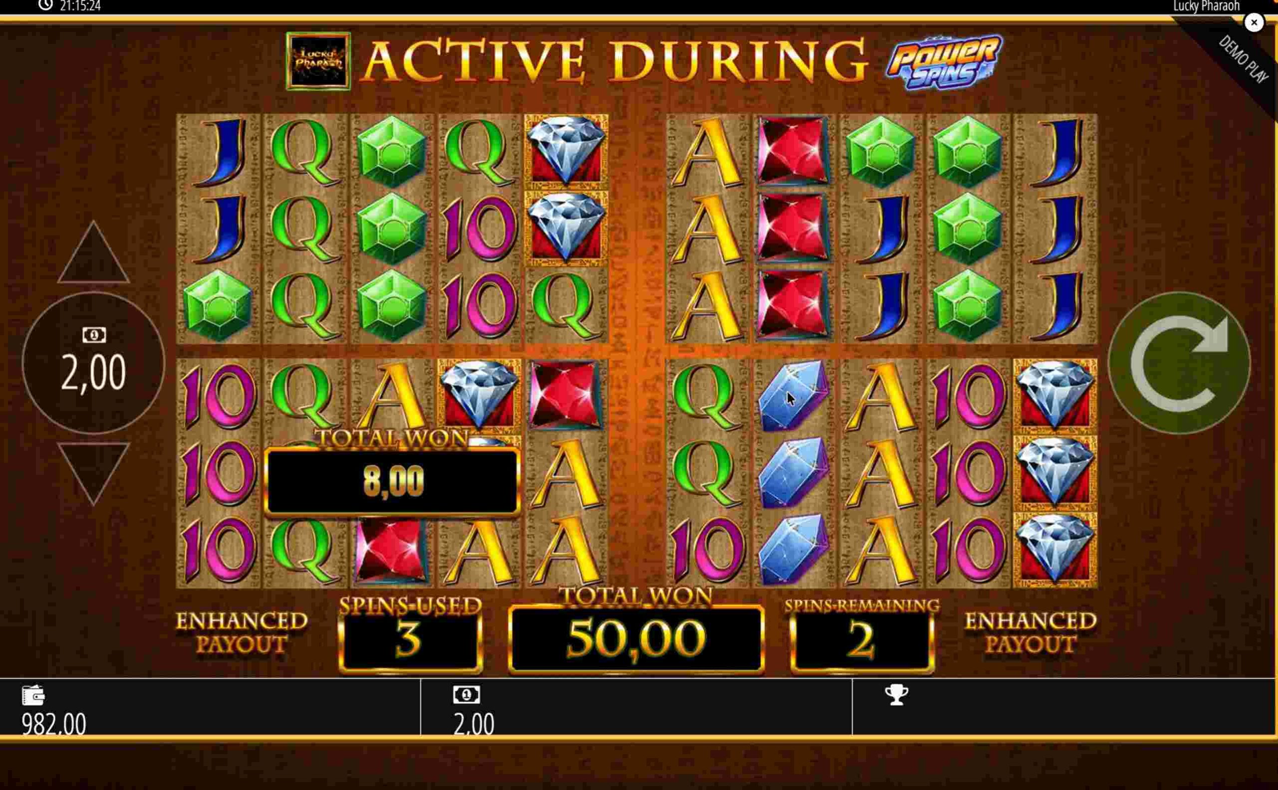 Lucky Pharaoh – dritter Power Spin endet mit 50 € Gesamtgewinn Lucky Pharaoh – dritter Power Spin endet mit 50 € Gesamtgewinn
