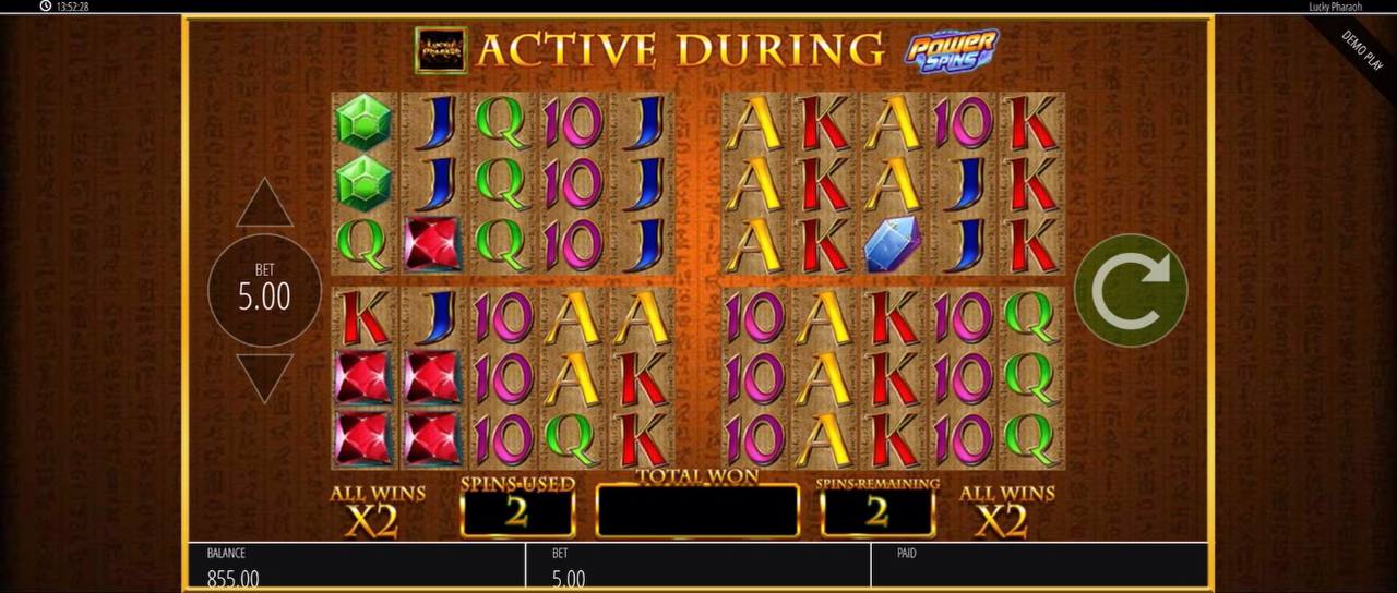 Lucky Pharaoh zweiter Power Spin ohne Gewinn